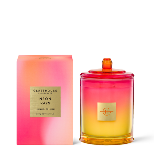Glasshouse Fragrances Neon Rays Soy Candle 380g