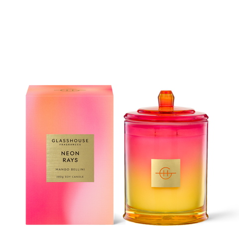 Glasshouse Fragrances Neon Rays Soy Candle 380g