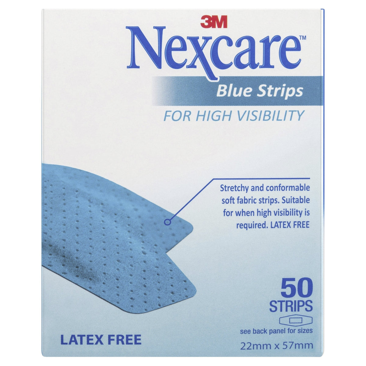 Nexcare Blue Comfort Strips 50 Pack