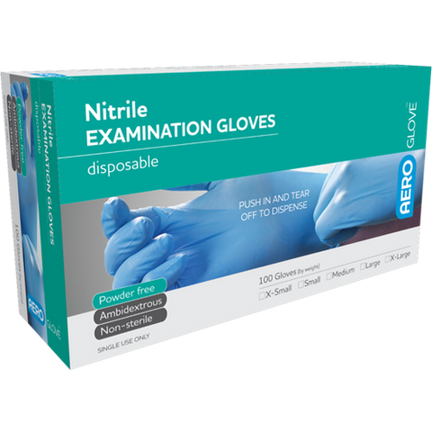 Nitrile Powder-Free Gloves Box 100 Size Large