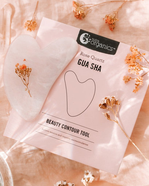 Nutra Organics Rose Quartz Gua Sha Beauty Contour Tool