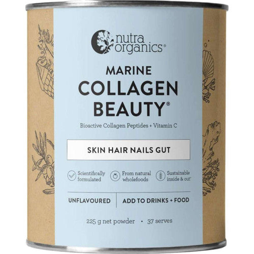 Nutra Organics Collagen Beauty (Skin Hair Nails Gut) Marine 225g