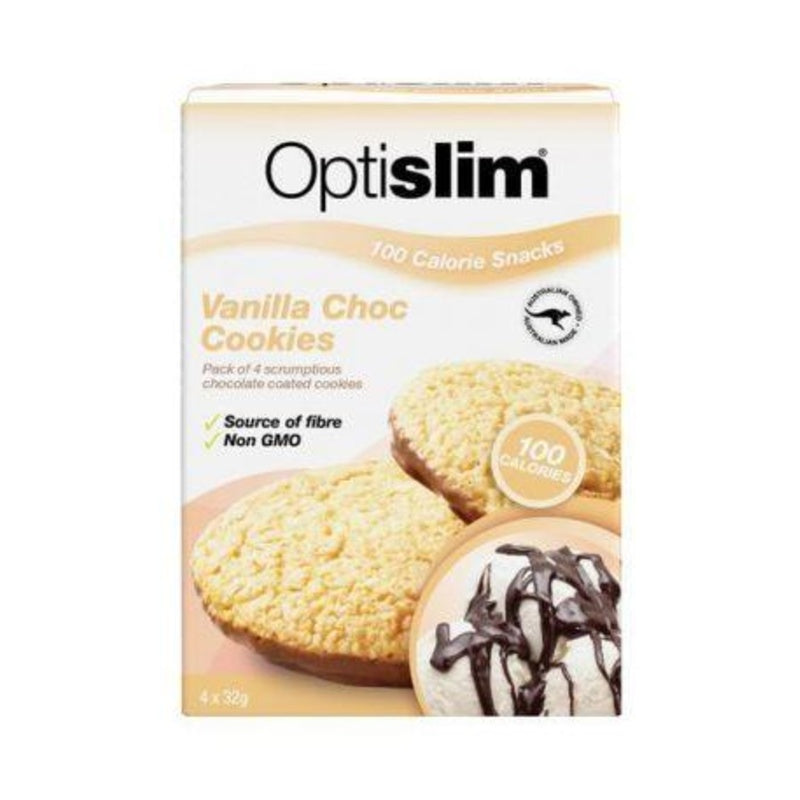 Optislim Vanilla Choc Cookies 100 Calories 4x32g