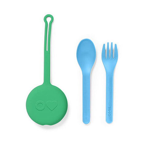 OmieBox Cutlery Pod Set 3pc Mint Green