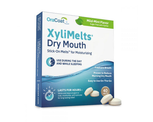 OraCoat XyliMelts Dry Mouth Stick-On Melts Mild-Mint 40 Melts