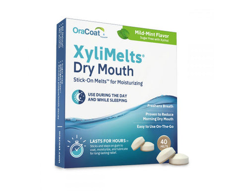 OraCoat XyliMelts Dry Mouth Stick-On Melts Mild-Mint 40 Melts