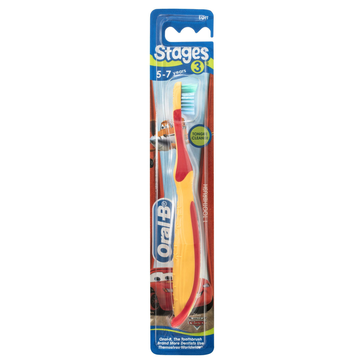 Oral-B Stages 3 Cars 5-7 Years Toothbrush Soft