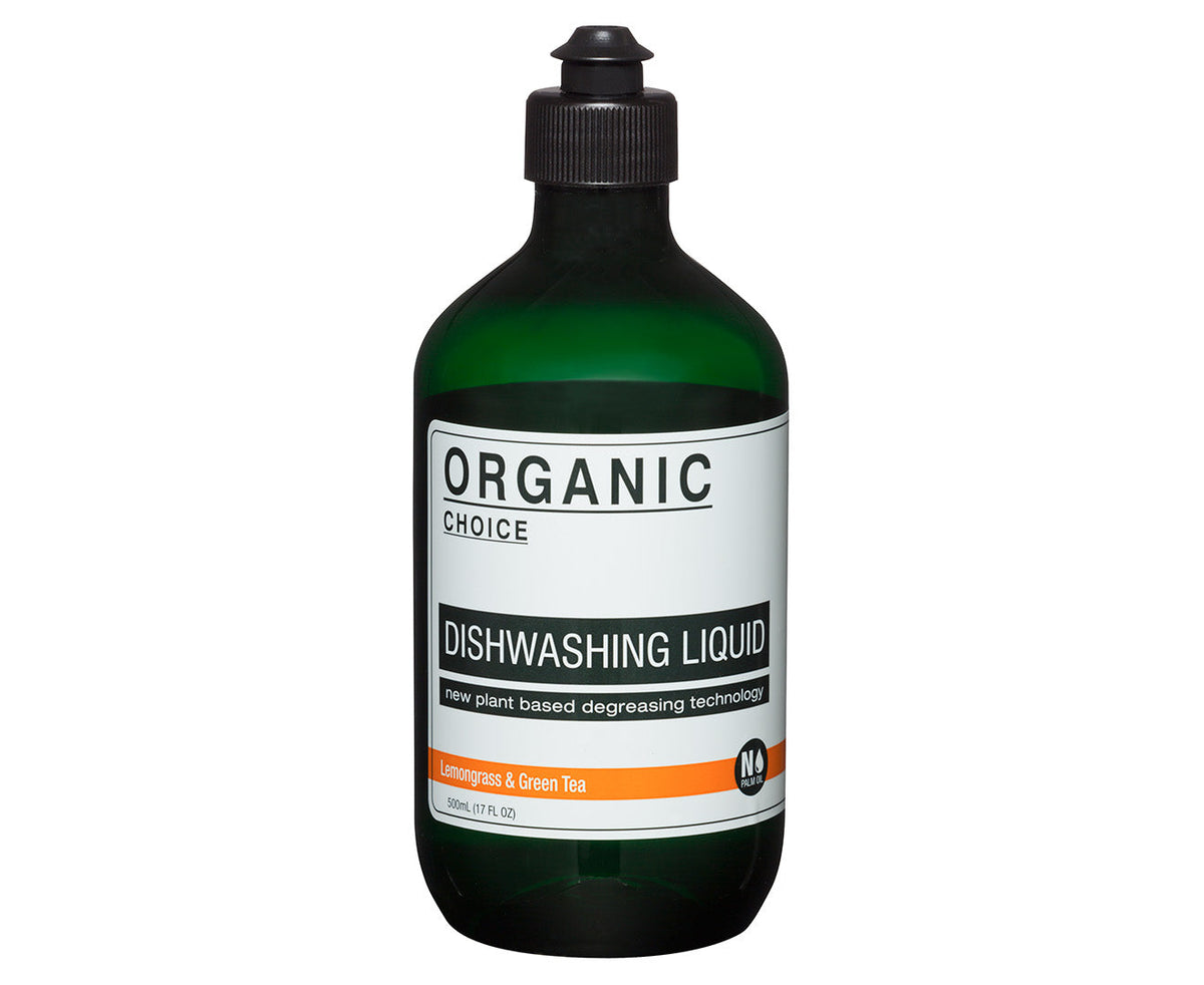 Organic Choice Dish Washing Liquid Lemongrass/Green Tea 500mL