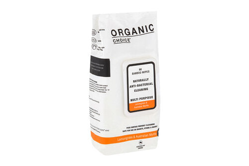 Organic Choice Multi Purpose Wipes Lemongrass & Myrtle 96 Pack