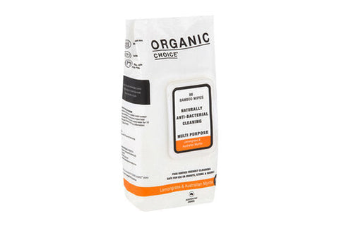 Organic Choice Multi Purpose Wipes Lemongrass & Myrtle 96 Pack