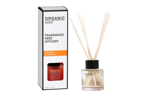 Organic Choice Reed Diffuser Lemon Grass & Cedarwood 50mL