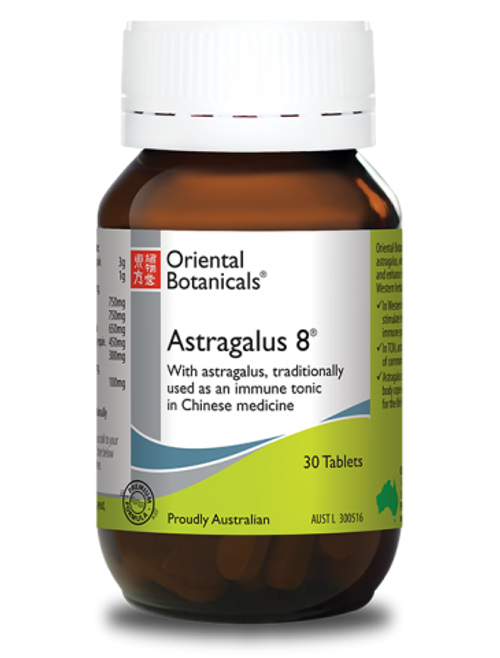 Oriental Botanicals Astragalus 8 30 Tablets