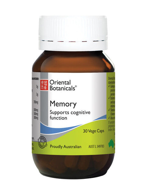 Oriental Botanicals Memory 30 Vege Capsules