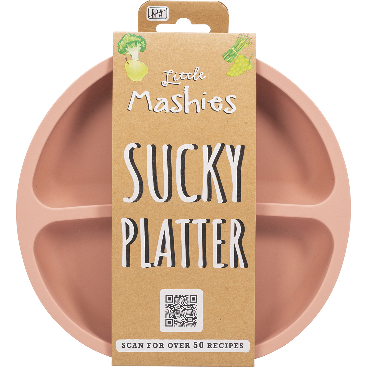 LITTLE MASHIES Silicone Sucky Bowl Blush Pink 1