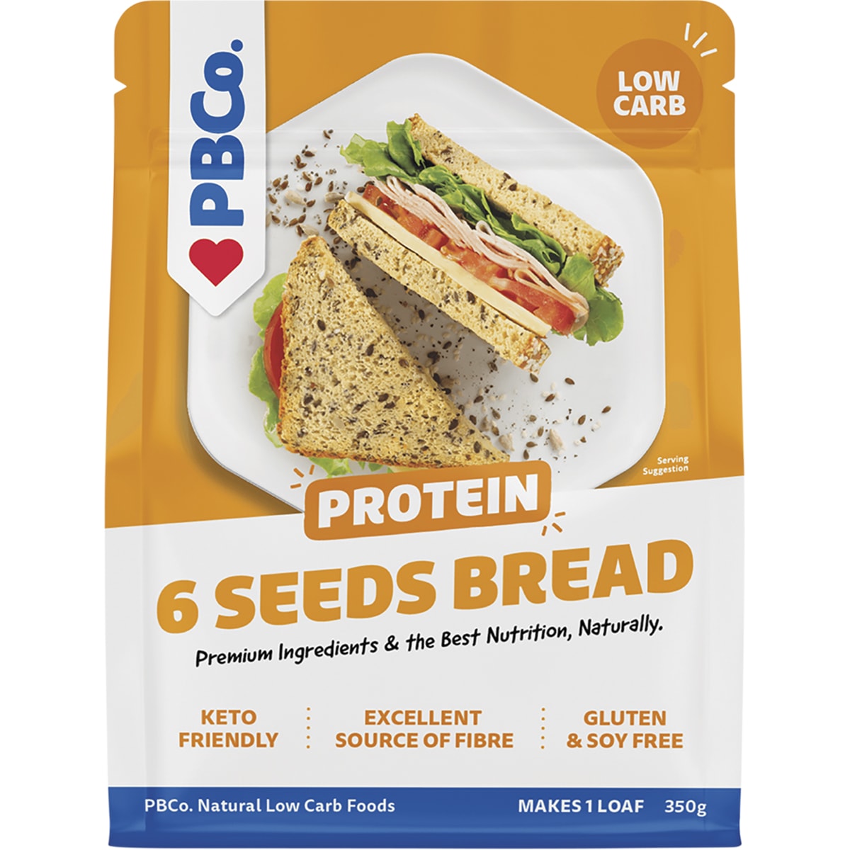 PBCO Protein 6 Seeds Bread 350g