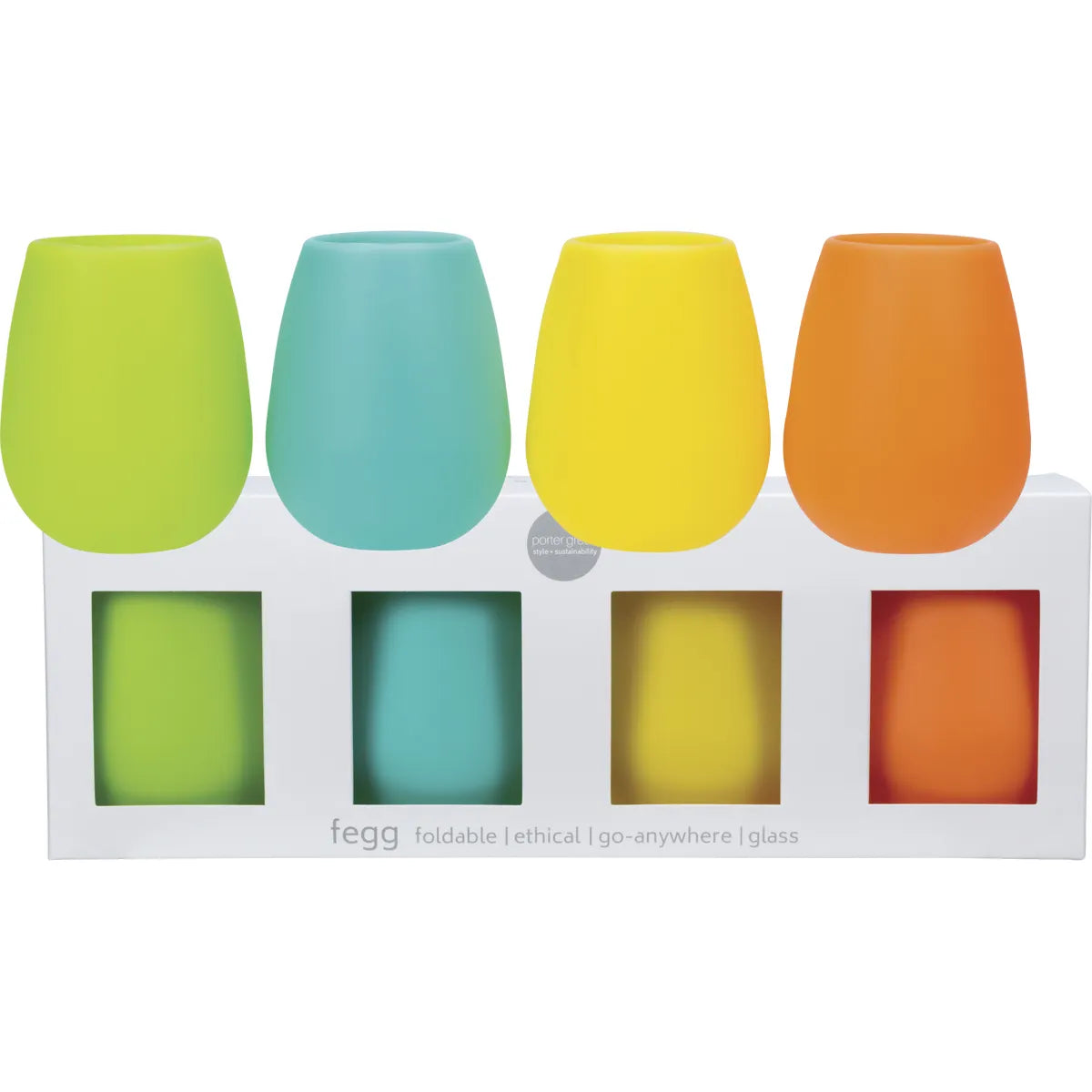 PORTER GREEN Fegg Silicone Tumbler Set Santos 4x350ml
