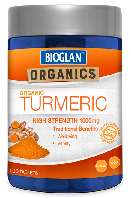 Bioglan Organics Organic Turmeric 1000mg 100 Tabs