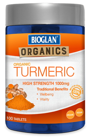 Bioglan Organics Organic Turmeric 1000mg 100 Tabs