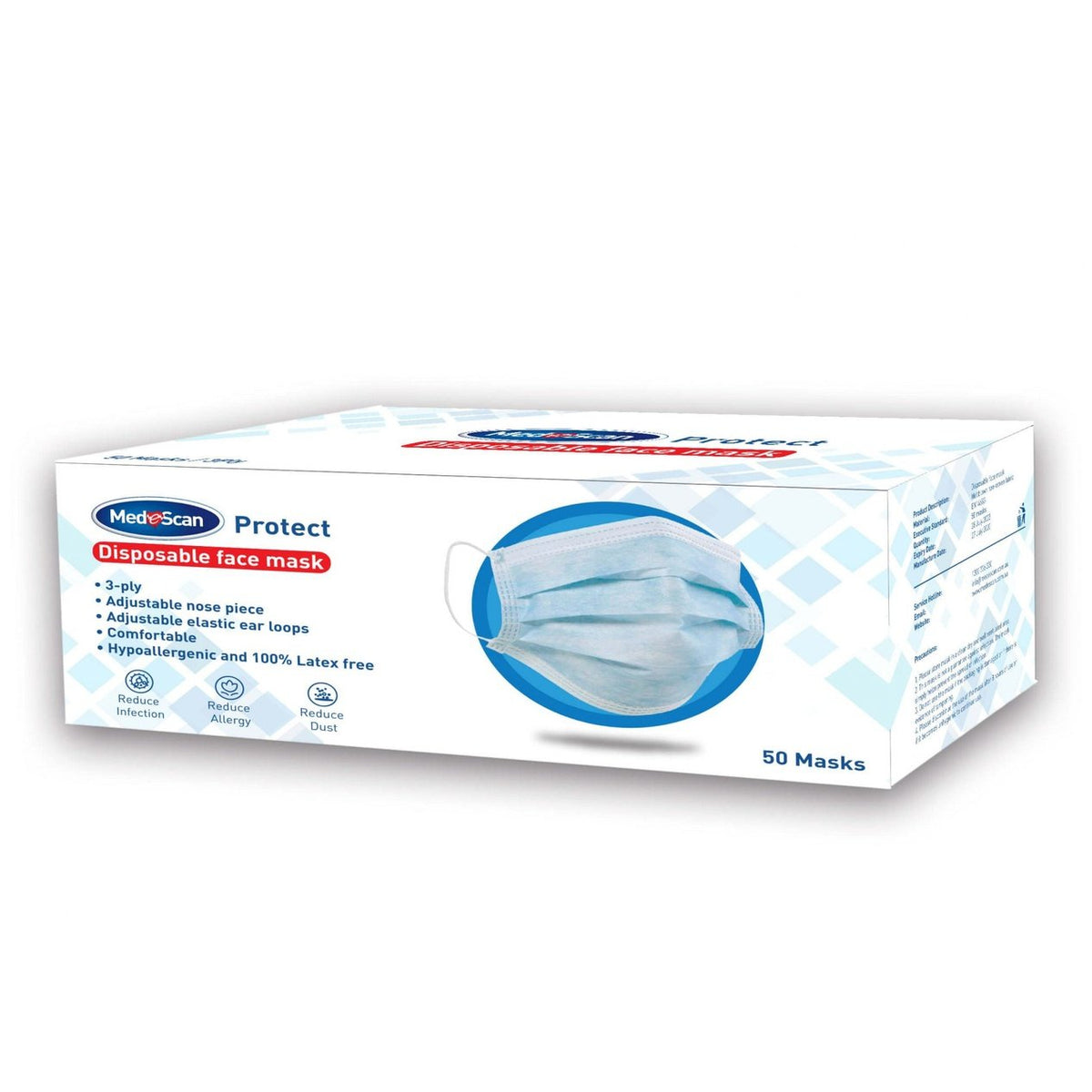 Medescan Protect Disposable Face Mask 50