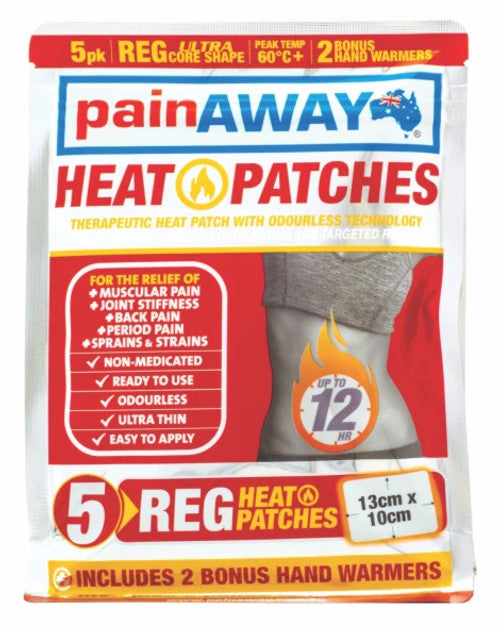 Pain Away Heat Patches Regular 5 Pack