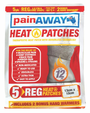 Pain Away Heat Patches Regular 5 Pack
