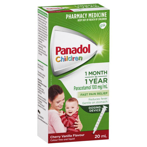 Children 1 Month to 1 Year Baby Drops with Dropper, Fever & Pain Relief 20 mL