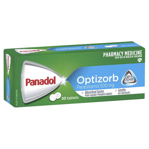 Panadol with Optizorb Paracetamol Pain Relief Tablets 500mg 50 tablets