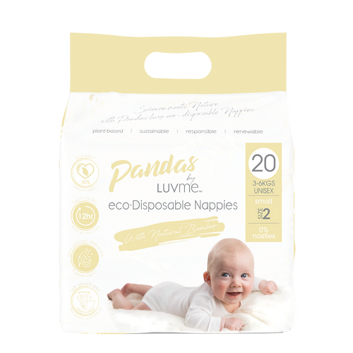 Pandas By LUVME Eco-Disposable Nappies 3-6kg 20 Pack