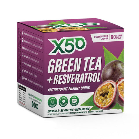 X50 Green Tea Passionfruit 60 Sachets