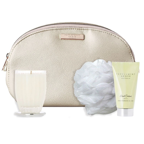 Peppermint Grove Lemongrass & Lime Beauty Bag Gift Set