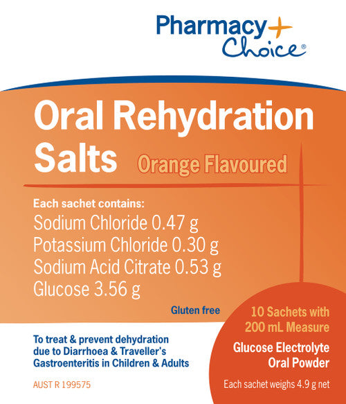 Pharmacy Choice Oral Rehydration Salts 10 Sachets