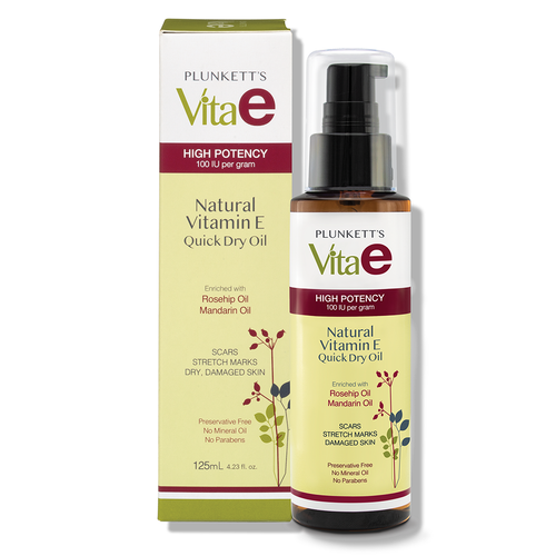 Plunkett's Vita E Pure Vitamin E Quick Dry Oil 125mL Pump