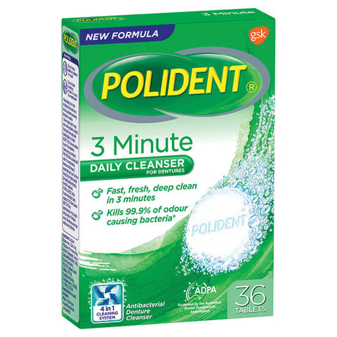 Polident 3 Minute Daily Cleanser Tablets