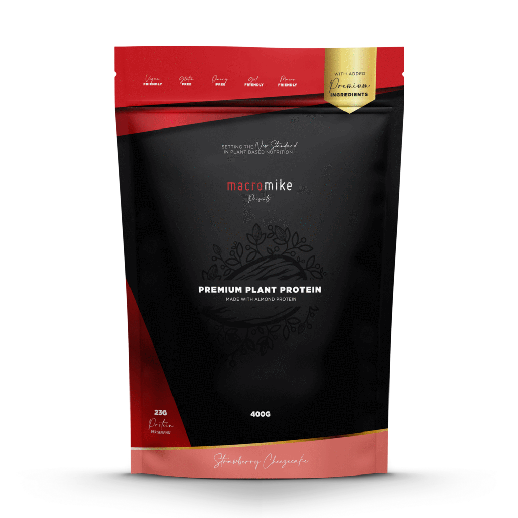 MACRO MIKE Premium Plant Protein - Almond Strawberry Cheezecake 400g