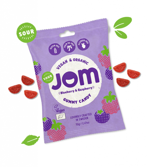 JOM Organic Candy Blueberry & Raspberry SOUR 70g
