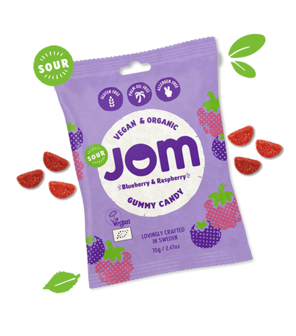 JOM Organic Candy Blueberry & Raspberry SOUR 70g