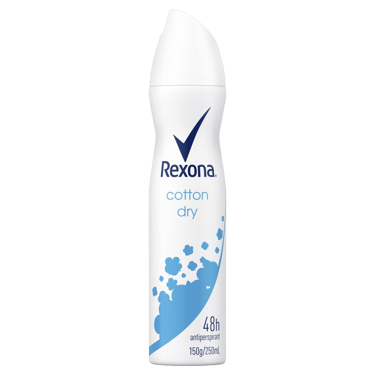 Rexona Women Antiperspirant Aerosol Deodorant Cotton Dry With Antibacterial Protection 250mL