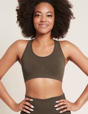 Boody Racerback Sports Bra Dark Olive Small