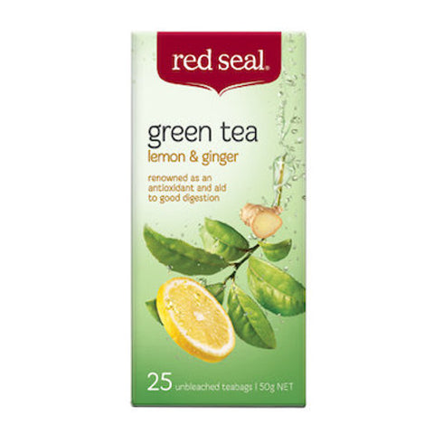 Red Seal Green Tea Lemon & Ginger 25 Teabags