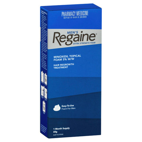 Regaine Men's Extra Strength Minoxidil Foam Hair Regrowth Treatment 60ml box