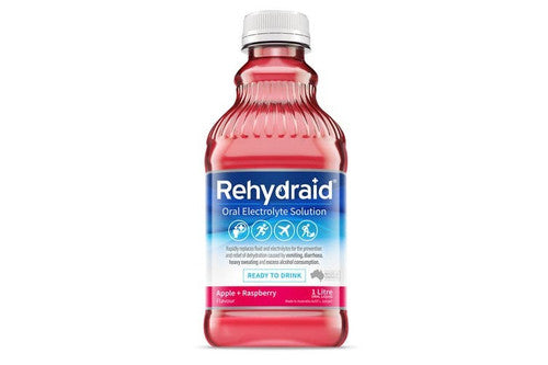 Rehydraid Oral Electrolyte Solution 1 Litre - Apple Raspberry