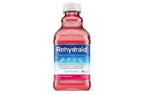 Rehydraid Oral Electrolyte Solution 1 Litre - Apple Raspberry