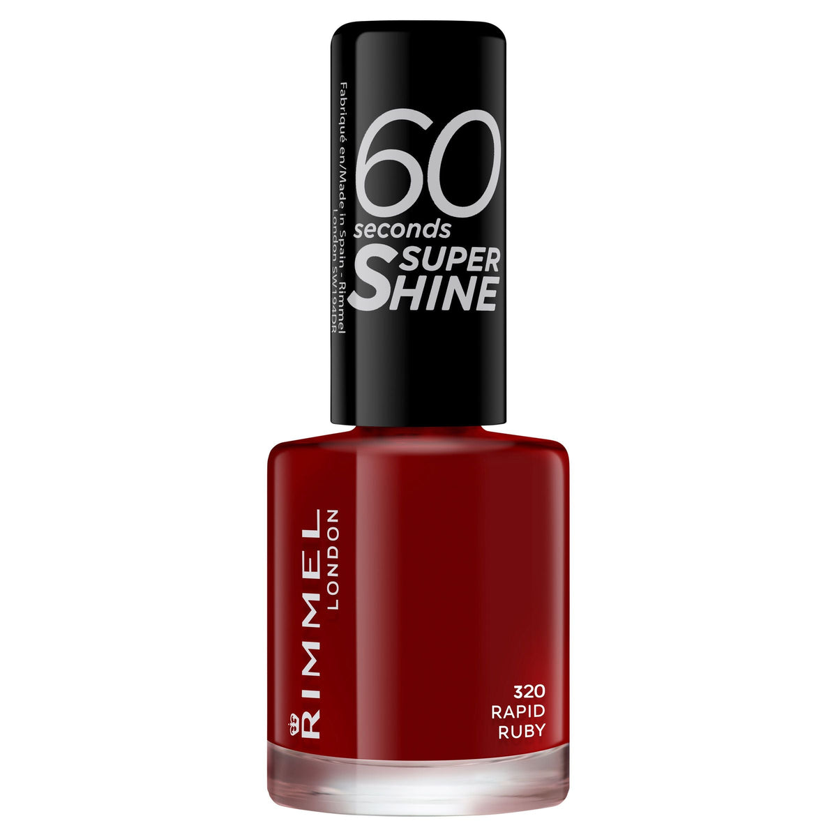 Rimmel London 60 Seconds Super Shine Nail Polish #320 Rapid Ruby 8mL
