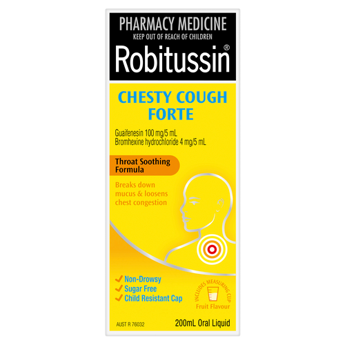 Robitussin Chesty Cough Forte Oral Liquid 200ml - Fruit