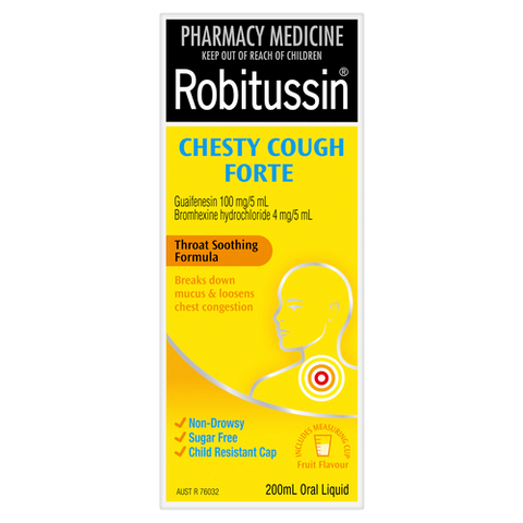 Robitussin Chesty Cough Forte Oral Liquid 200ml - Fruit