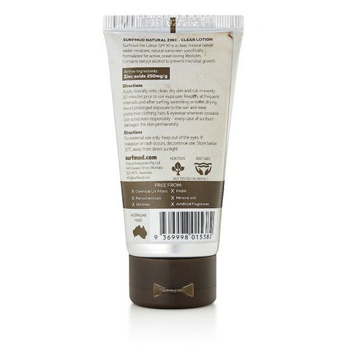 Surfmud The Lotion Spf30 Sunscreen 50g Back of product