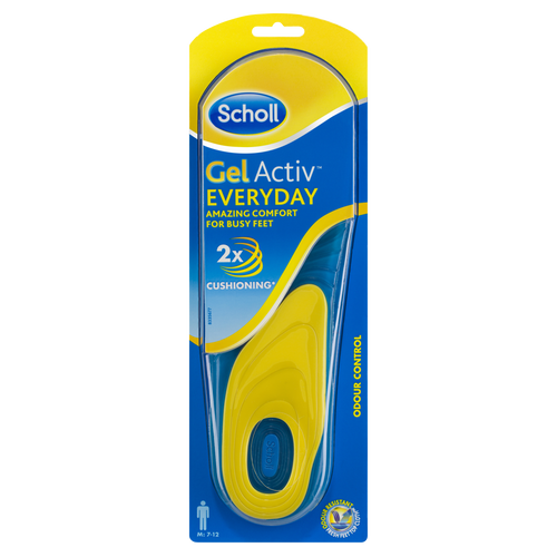 Scholl Gel Activ Everyday Insoles Mens Size 7-12