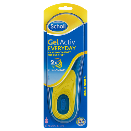 Scholl Gel Activ Everyday Insoles Womens Size 4.5-8.5