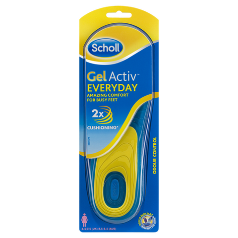 Scholl Gel Activ Everyday Insoles Womens Size 4.5-8.5