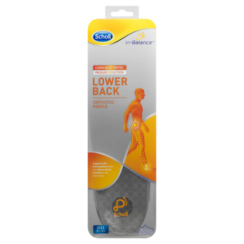 Scholl In-Balance Lower Back Orthotic Insole Large Size 9-11